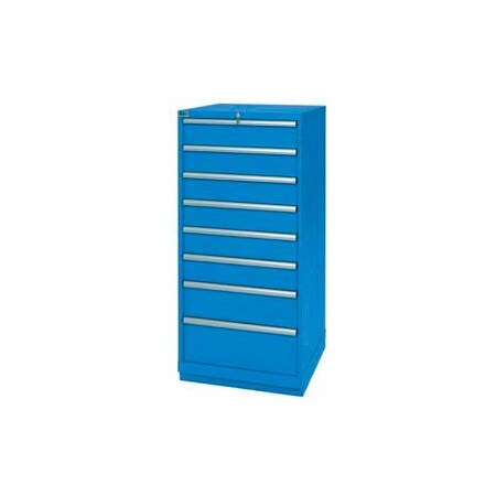 Lista International Lista 8 Drawer Standard Width Cabinet - Bright Blue, Master Keyed XSSC1350-0803BBMA